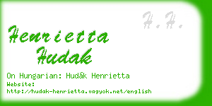 henrietta hudak business card